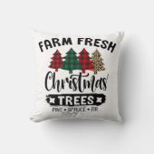 農家の新鮮なクリスマスツリーのホリデーツリーファーム クッション (正面)