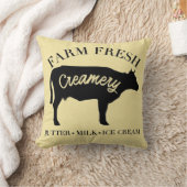 農家の新鮮なクリーメリー牛 クッション (ブランケット)