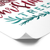 農家の新鮮な古い赤いトラックのクリスマスツリー配信 ポスター (角)