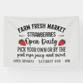 農家の新鮮な市場のイチゴのベンダー 横断幕 (横)