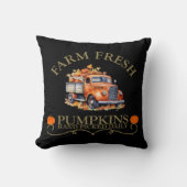 農家の新鮮な水の色のカボチャ離れの秋秋 クッション (正面)