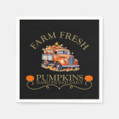農家の新鮮な水の色のカボチャ離れの秋秋 スタンダードカクテルナプキン (正面)