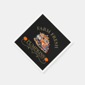 農家の新鮮な水の色のカボチャ離れの秋秋 スタンダードカクテルナプキン (角)