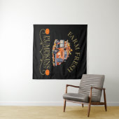 農家の新鮮な水の色のカボチャ離れの秋秋 タペストリー (インサイチュ(横))