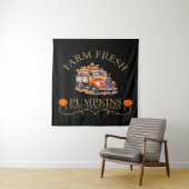 農家の新鮮な水の色のカボチャ離れの秋秋 タペストリー (インサイチュ)