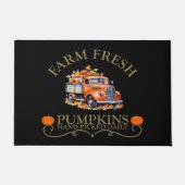 農家の新鮮な水の色のカボチャ離れの秋秋 ドアマット (正面)