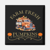 農家の新鮮な水の色のカボチャ離れの秋秋 マグネット (正面)