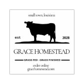 農家の新鮮な牛肉の草の完成市場の名前を追加 ラバースタンプ (インプリント)