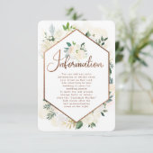 農家の新鮮な素朴田舎の結婚式の情報 エンクロージャーカード (スタンド正面)