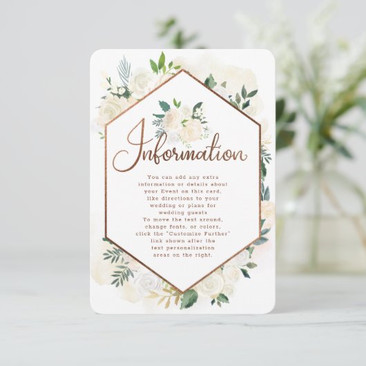 農家の新鮮な素朴田舎の結婚式の情報 エンクロージャーカード (スタンド正面)