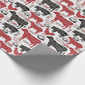 農家の新鮮な肉のパターン ラッピングペーパー (角)