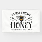 農家の新鮮な蜂蜜のベンダー 横断幕 (横)