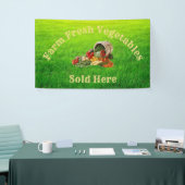 農家の新鮮野菜の販売バナー 横断幕 (トレードショー)