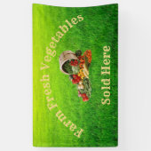 農家の新鮮野菜の販売バナー 横断幕 (縦)