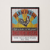 農家の新鮮鶏の国素朴家名 ジグソーパズル (縦)