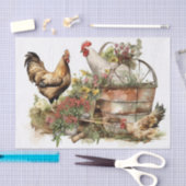 農家の新鮮鶏 薄葉紙 (クラフト)