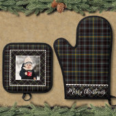 農家の格子戸の家族写真 鍋つかみ&鍋敷きセット