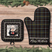 農家の格子戸の家族写真 鍋つかみ&鍋敷きセット