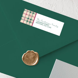 農家の格子戸(差出人住所ラベル) ラベル