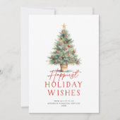 農家の水の色クリスマスツリー非写真 シーズンカード (正面)