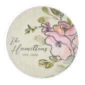 農家の水彩フローラカスタム設立 カッティングボード (正面)