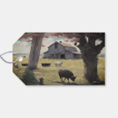 農家の水彩包み紙シート ギフトタグ (裏面横)