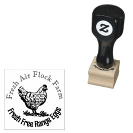 農家の無料レンジ卵 ラバースタンプ