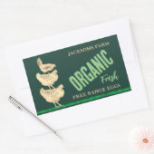 農家の生卵オーガニックフリー鶏 長方形シール (封筒)