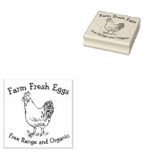 農家の生卵オーガニック鶏めん ラバースタンプ (押印)