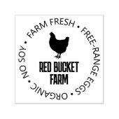 農家の生卵チキンシルエットセルフインキング セルフインキングスタンプ (デザイン)