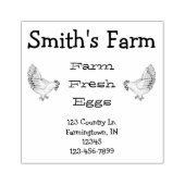 農家の生卵チキンスクエアゴムスタンプ ラバースタンプ (インプリント)