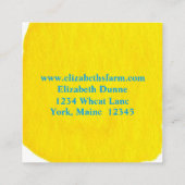 農家の生卵チキンヘン スクエア名刺 (裏面)