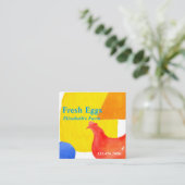 農家の生卵チキンヘン スクエア名刺 (スタンド正面)