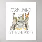 農家の生活は私のための生活の水色の鶏 ポスター (正面)