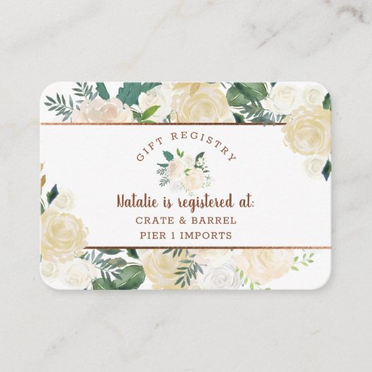 農家の生素朴ブライダルシャワーギフト簿 エンクロージャーカード (正面)