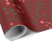 農家の田舎の緑の葉のパターン ラッピングペーパー (ロールコーナー)