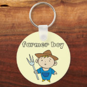農家の男の子のTシャツおよびギフト キーホルダー (正面)