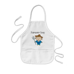 農家の男の子のTシャツおよびギフト 子供用エプロン