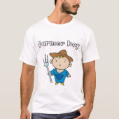 農家の男の子のTシャツおよびギフト Tシャツ (正面)