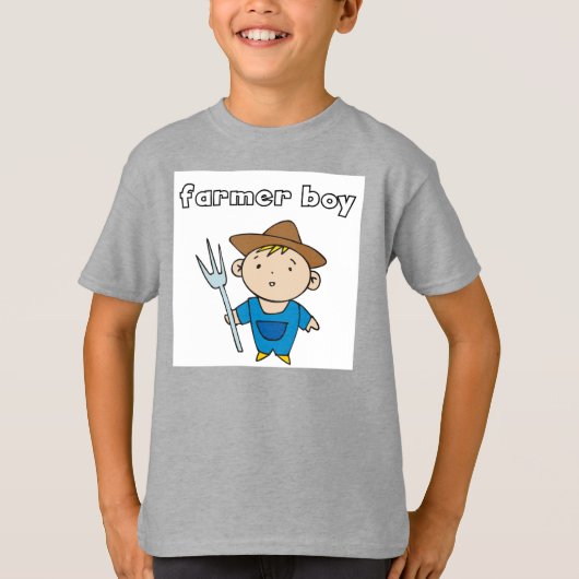 農家の男の子 Tシャツ (正面)