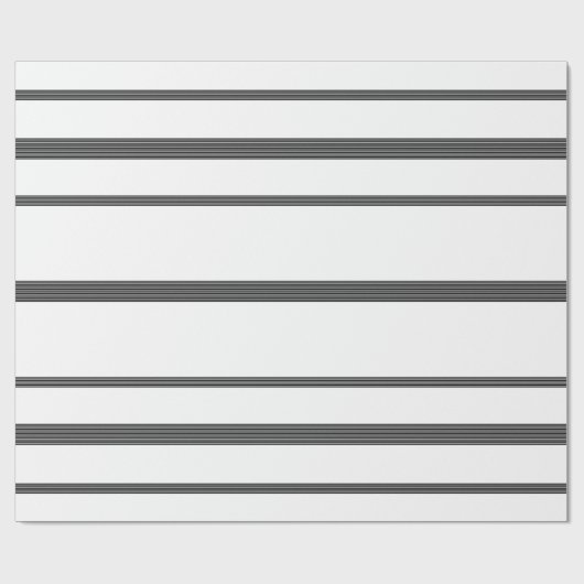 農家の白い黒のストライプのギフト用包装紙 ラッピングペーパー (フラット)