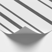 農家の白い黒のストライプのギフト用包装紙 ラッピングペーパー (角)