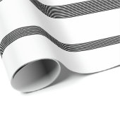 農家の白い黒のストライプのギフト用包装紙 ラッピングペーパー (ロールコーナー)