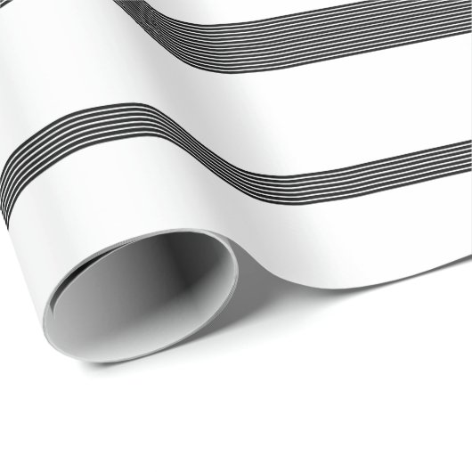 農家の白い黒のストライプのギフト用包装紙 ラッピングペーパー (ロールコーナー)