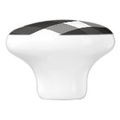 農家の白黒ギンガムの点検 セラミックノブ (側面)