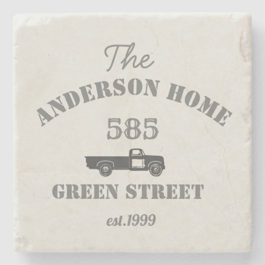 農家の石パーソナライズされたコースター ストーンコースター (正面)