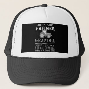 農家の祖父、クールな農家の祖父のトラック運転手の帽子 キャップ
