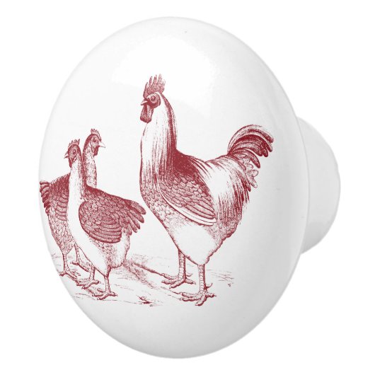 農家の素朴な鶏の動物のキッチン セラミックノブ (右)