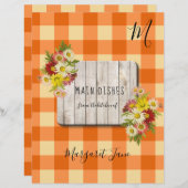 農家の素朴ギンガムレシピ主催者の仕切り (正面/裏面)