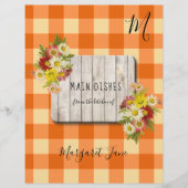 農家の素朴ギンガムレシピ主催者の仕切り (正面)